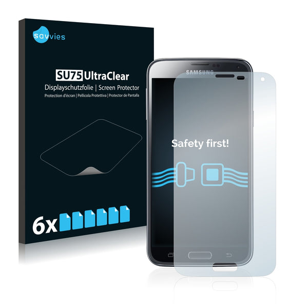 6x Savvies SU75 Screen Protector for Samsung Galaxy S5 SM-G900I SM-G900F