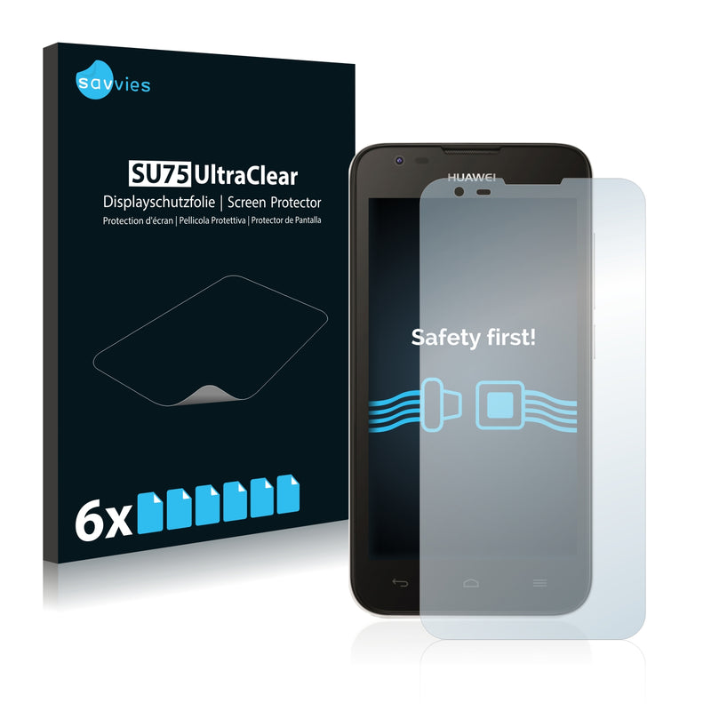 6x Savvies SU75 Screen Protector for Huawei Ascend Y550