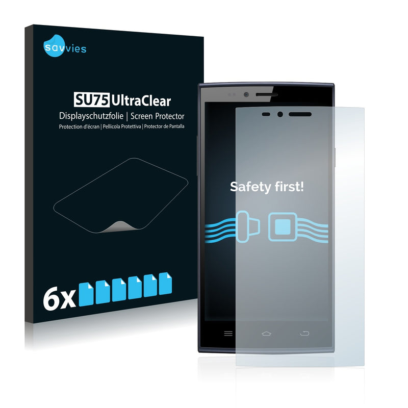 6x Savvies SU75 Screen Protector for THL T6S