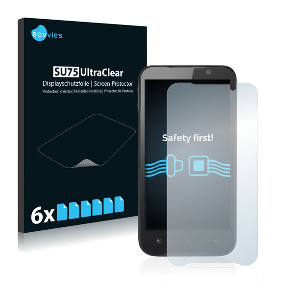 6x Savvies SU75 Screen Protector for Brondi Caesar Nero