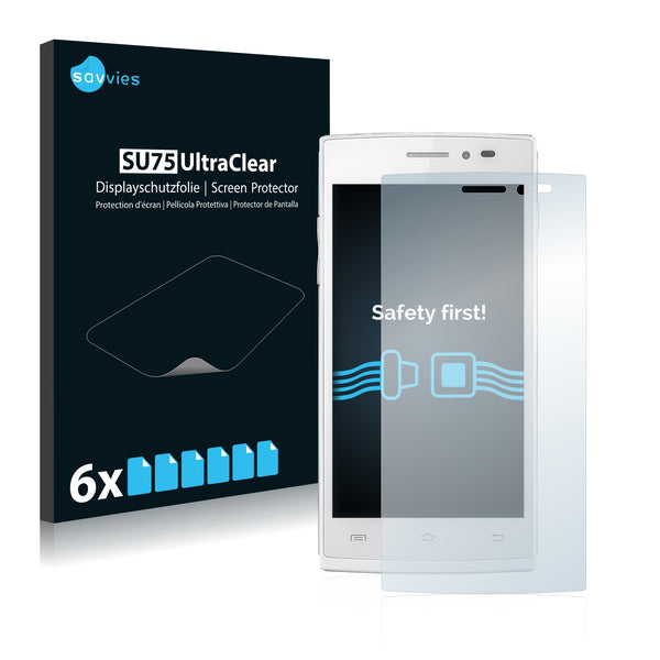 6x Savvies SU75 Screen Protector for Brondi Glory 4