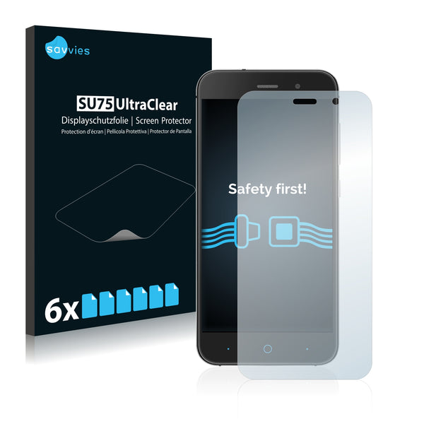 6x Savvies SU75 Screen Protector for ZTE Blade V6