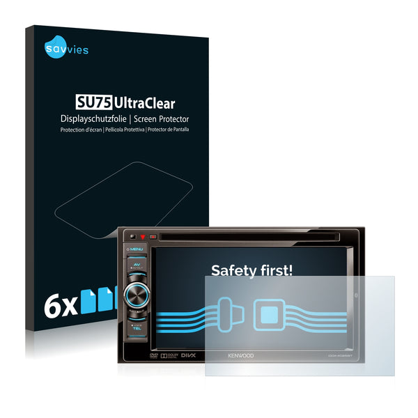 6x Savvies SU75 Screen Protector for Kenwood DDX4025BT