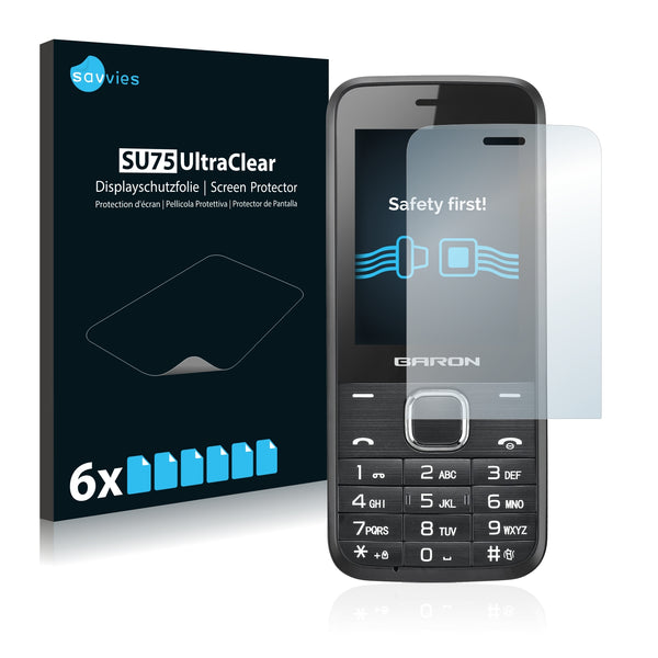 6x Savvies SU75 Screen Protector for Brondi Baron