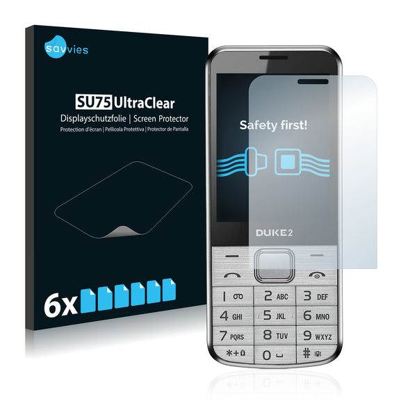 6x Savvies SU75 Screen Protector for Brondi Duke 2