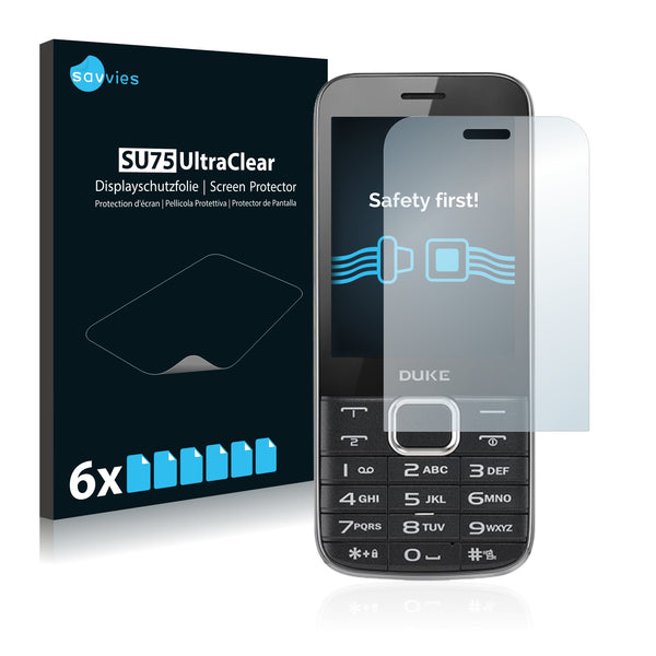 6x Savvies SU75 Screen Protector for Brondi Duke