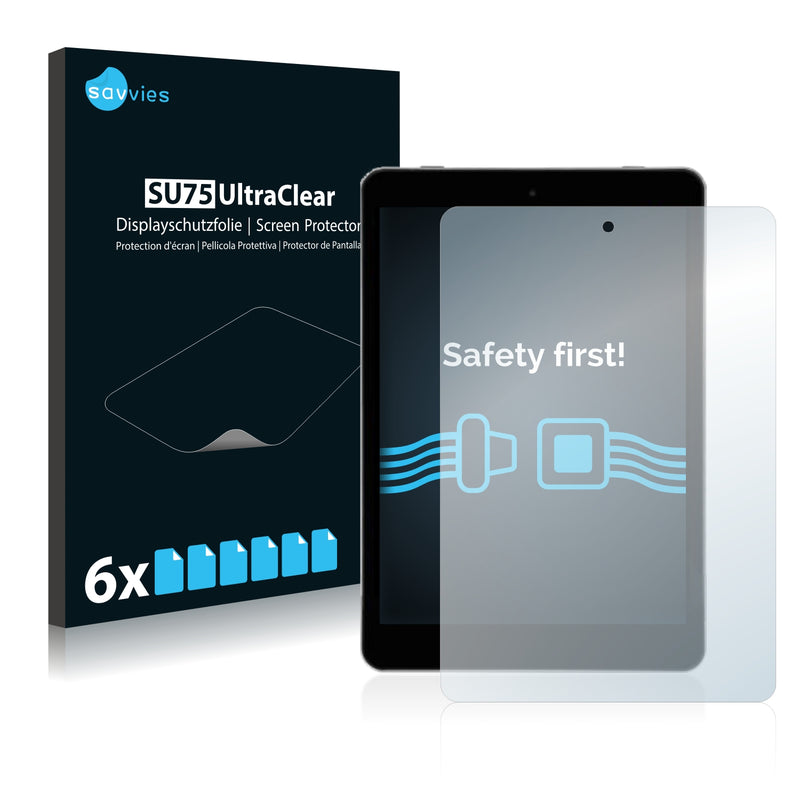 6x Savvies SU75 Screen Protector for Kiano SlimTab 8