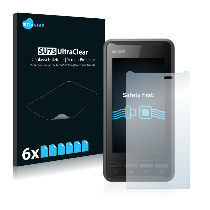 6x Savvies SU75 Screen Protector for Unitech PA700