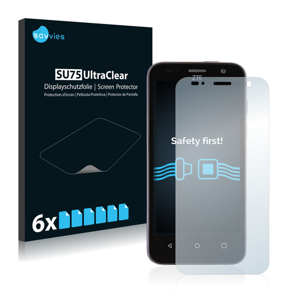 6x Savvies SU75 Screen Protector for ZTE Overture 2
