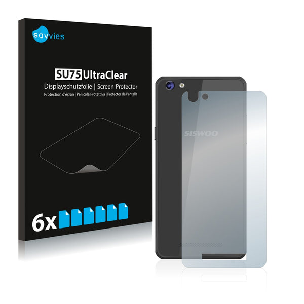 6x Savvies SU75 Screen Protector for Siswoo C50 Longbow (Back)
