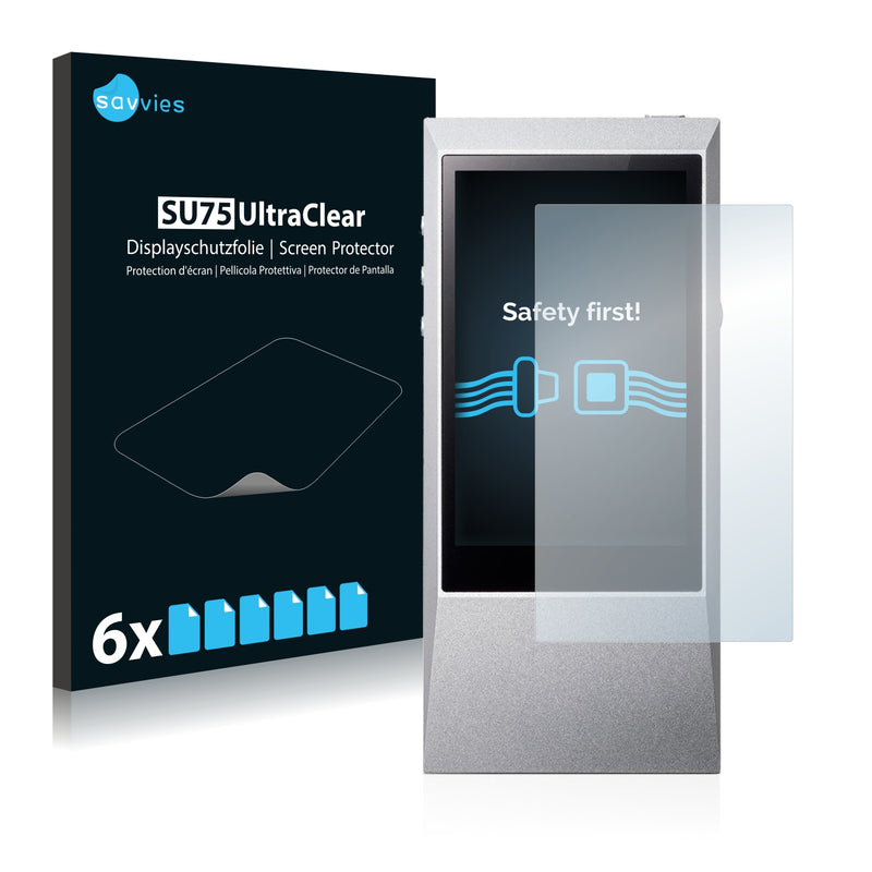 6x Savvies SU75 Screen Protector for Astell&Kern AK Jr