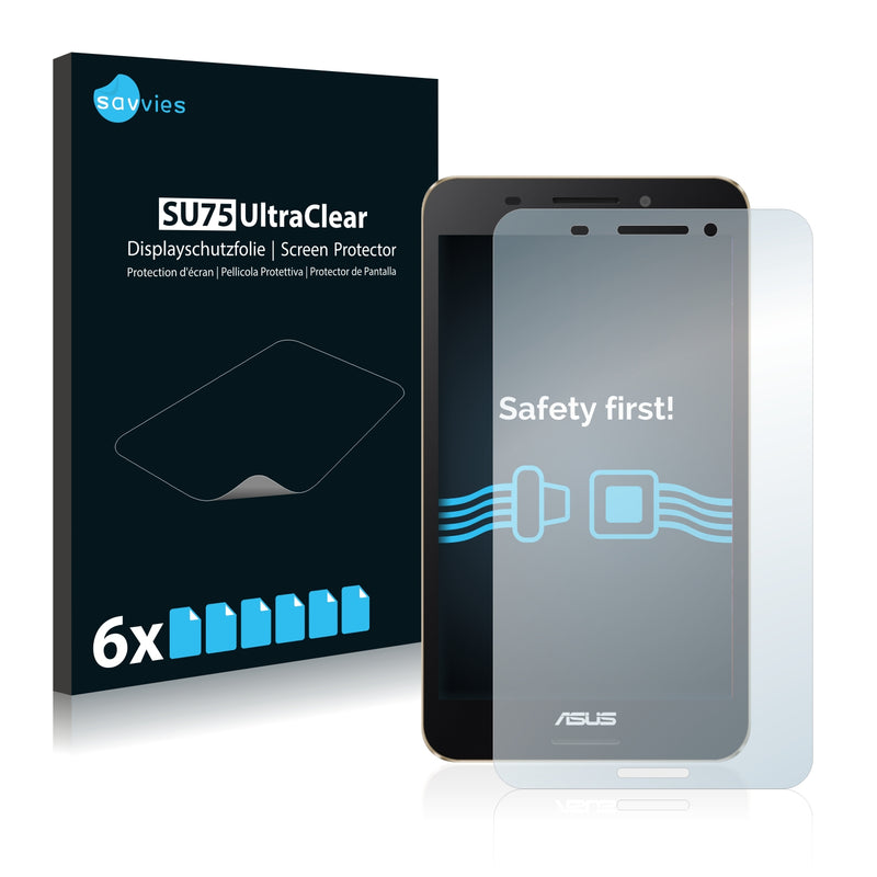 6x Savvies SU75 Screen Protector for Asus FonePad 7 FE375CXG