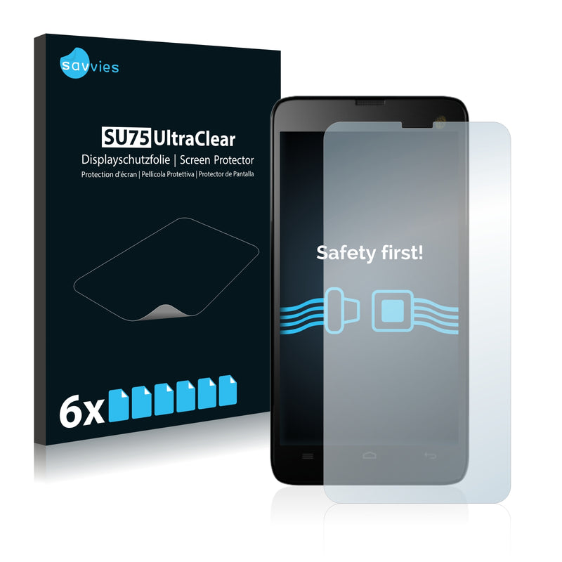 6x Savvies SU75 Screen Protector for Geeksphone Blackphone