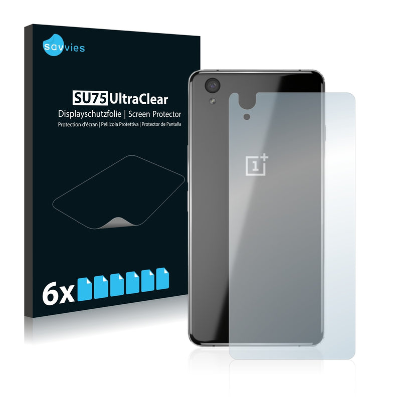 6x Savvies SU75 Screen Protector for OnePlus X Onyx (Back)