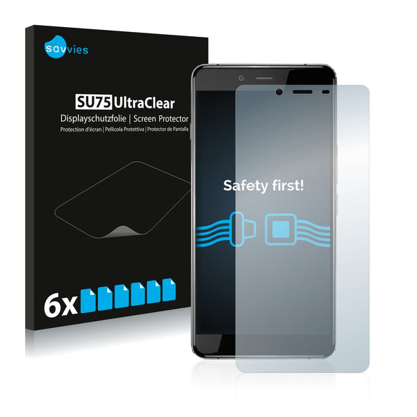 6x Savvies SU75 Screen Protector for OnePlus X Onyx