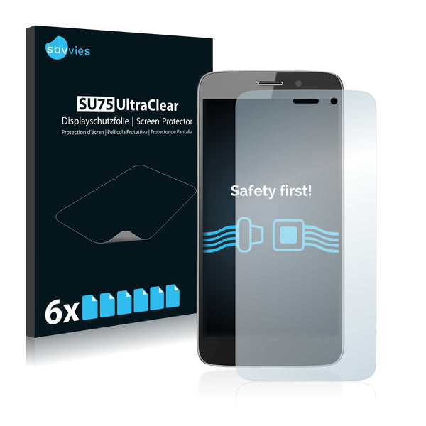 6x Savvies SU75 Screen Protector for Brondi 510 S HD