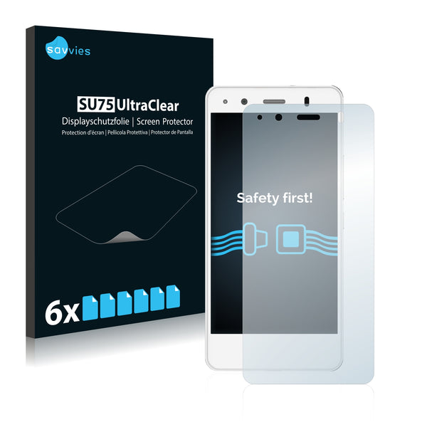 6x Savvies SU75 Screen Protector for BQ Aquaris A4.5