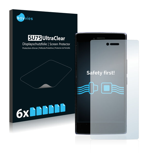 6x Savvies SU75 Screen Protector for Mediacom PhonePad Duo X530U