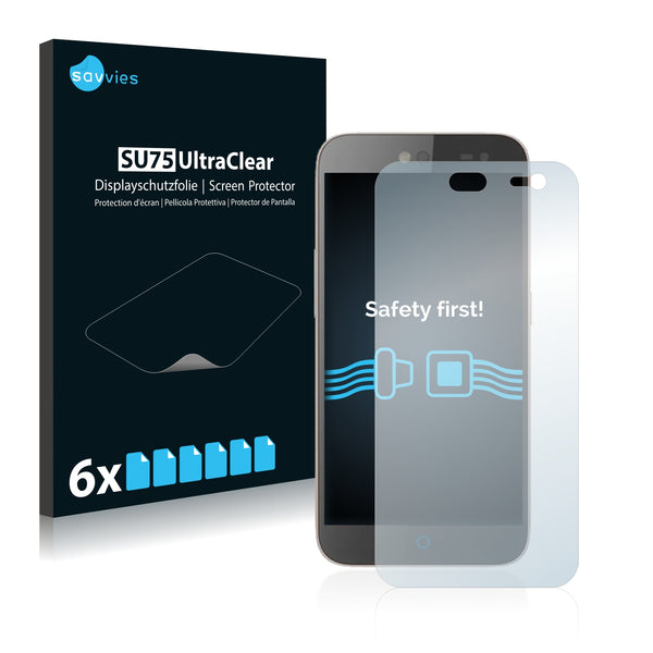6x Savvies SU75 Screen Protector for ZTE Small Fresh 3