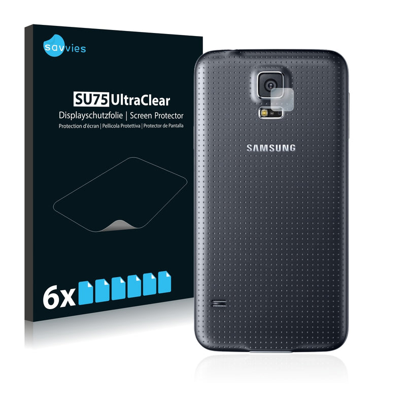 6x Savvies SU75 Screen Protector for Samsung Galaxy S5 (Camera)