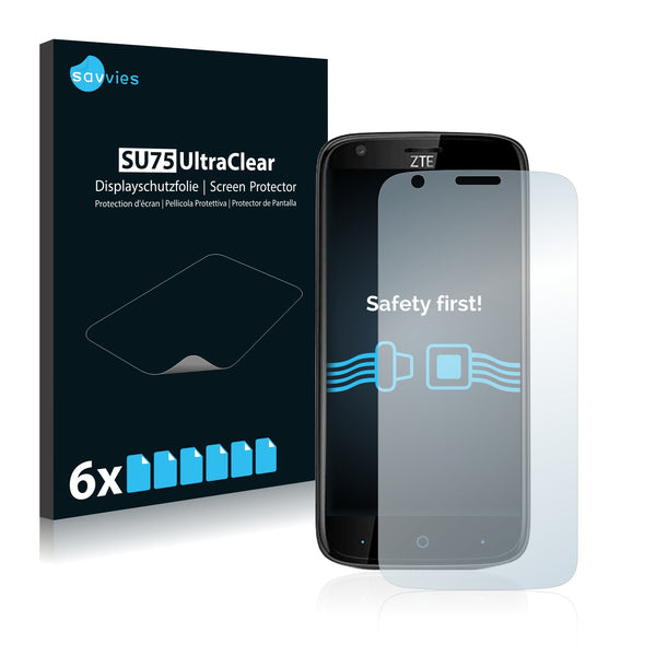 6x Savvies SU75 Screen Protector for ZTE Warp 7