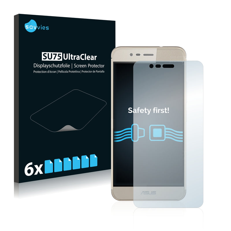 6x Savvies SU75 Screen Protector for Asus ZenFone Pegasus 3s