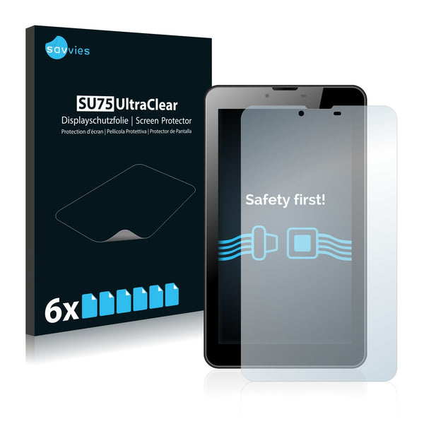 6x Savvies SU75 Screen Protector for Odys Xelio PhoneTab 7