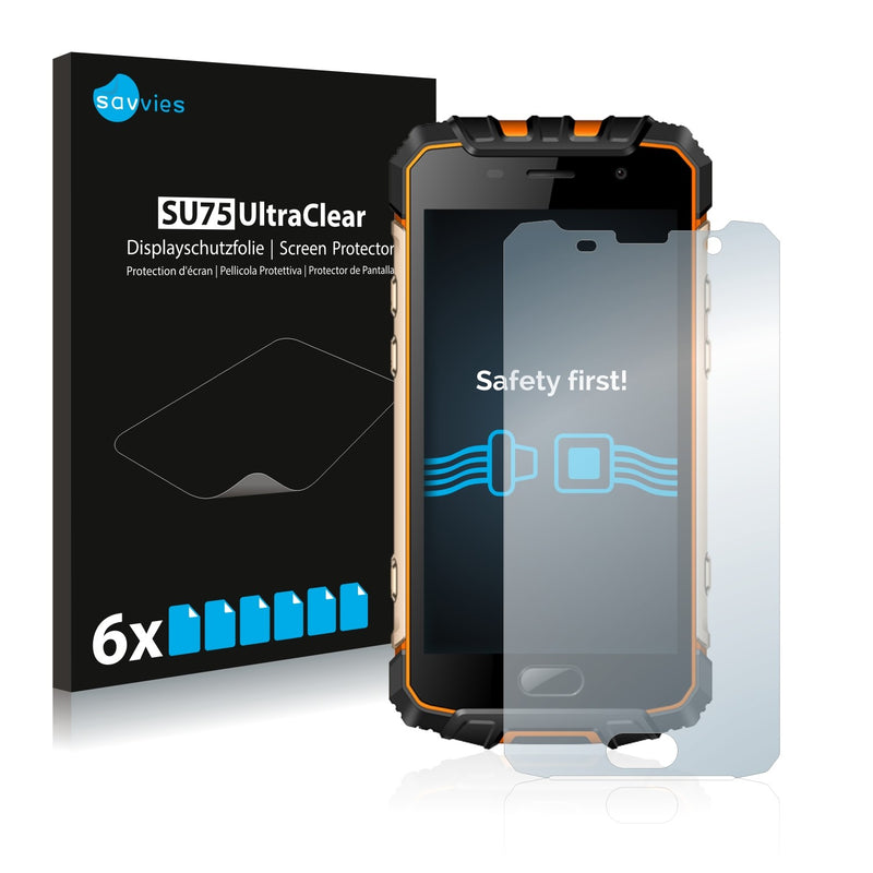 6x Savvies SU75 Screen Protector for Ulefone Armor 2