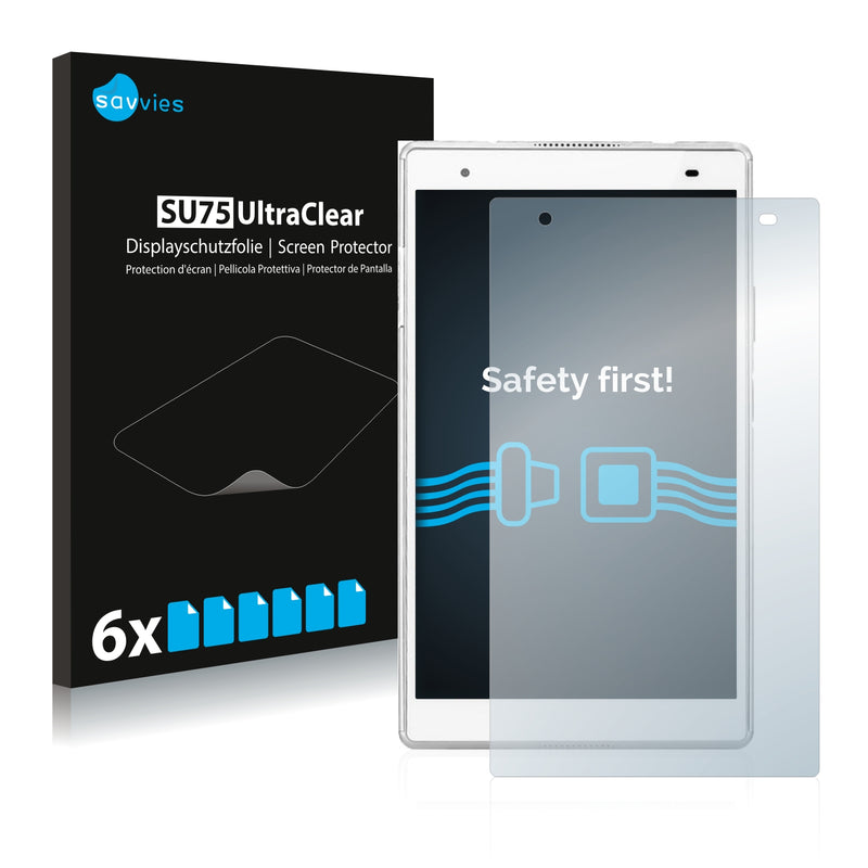 6x Savvies SU75 Screen Protector for Lenovo Tab 4 8 Plus