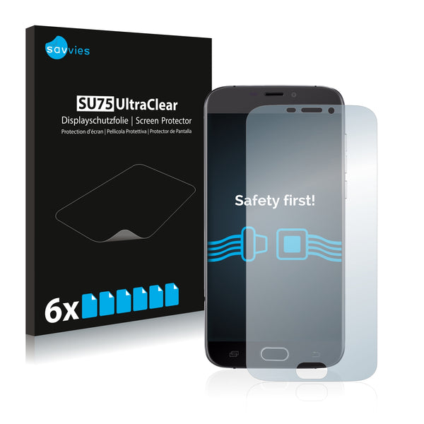 6x Savvies SU75 Screen Protector for Doogee X9 Pro