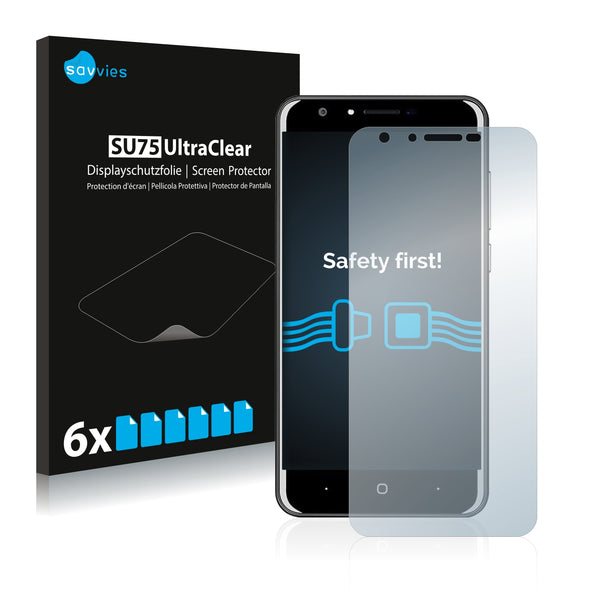 6x Savvies SU75 Screen Protector for Doogee Y6