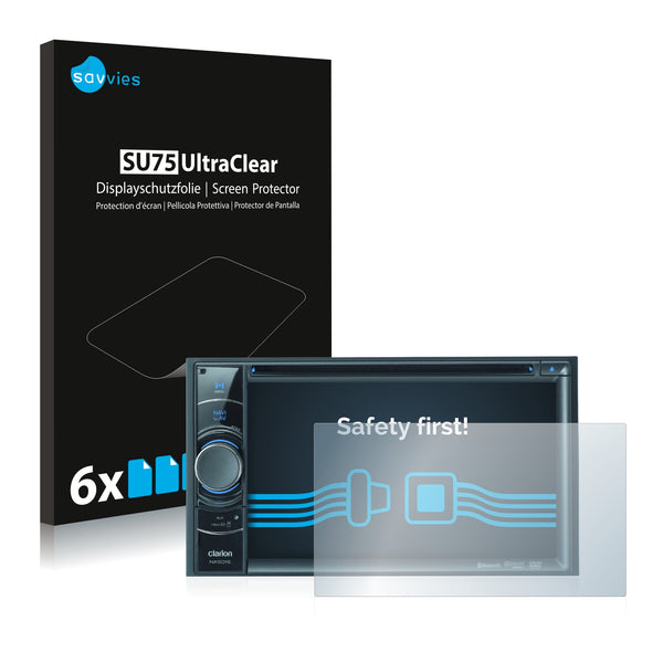 6x Savvies SU75 Screen Protector for Clarion NX501E