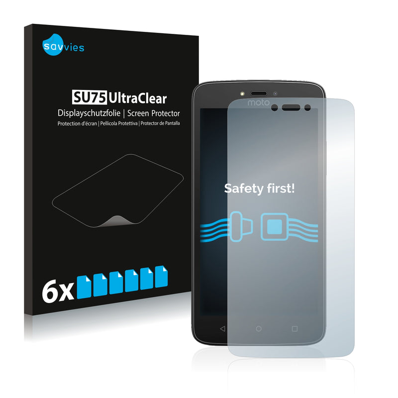 6x Savvies SU75 Screen Protector for Motorola Moto C