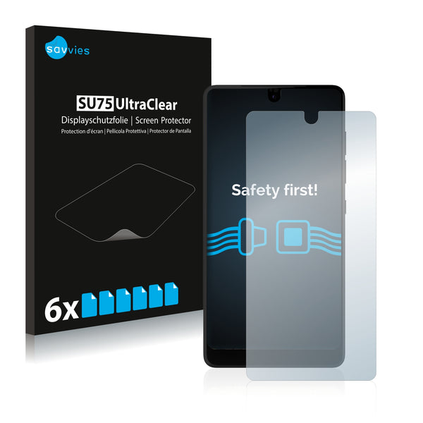 6x Savvies SU75 Screen Protector for Essential PH-1