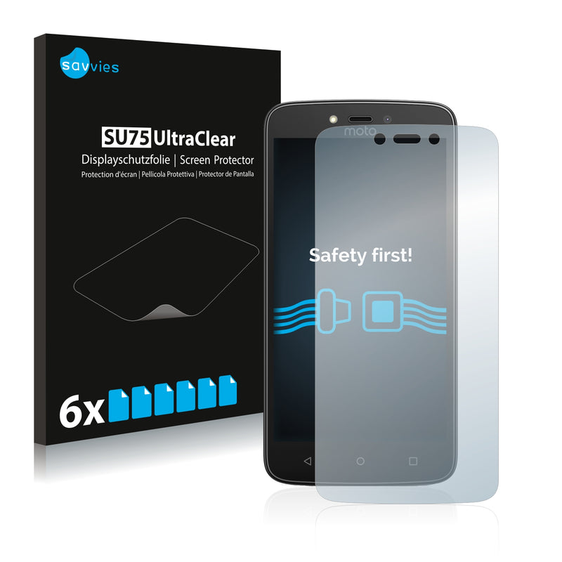 6x Savvies SU75 Screen Protector for Lenovo Moto C Plus