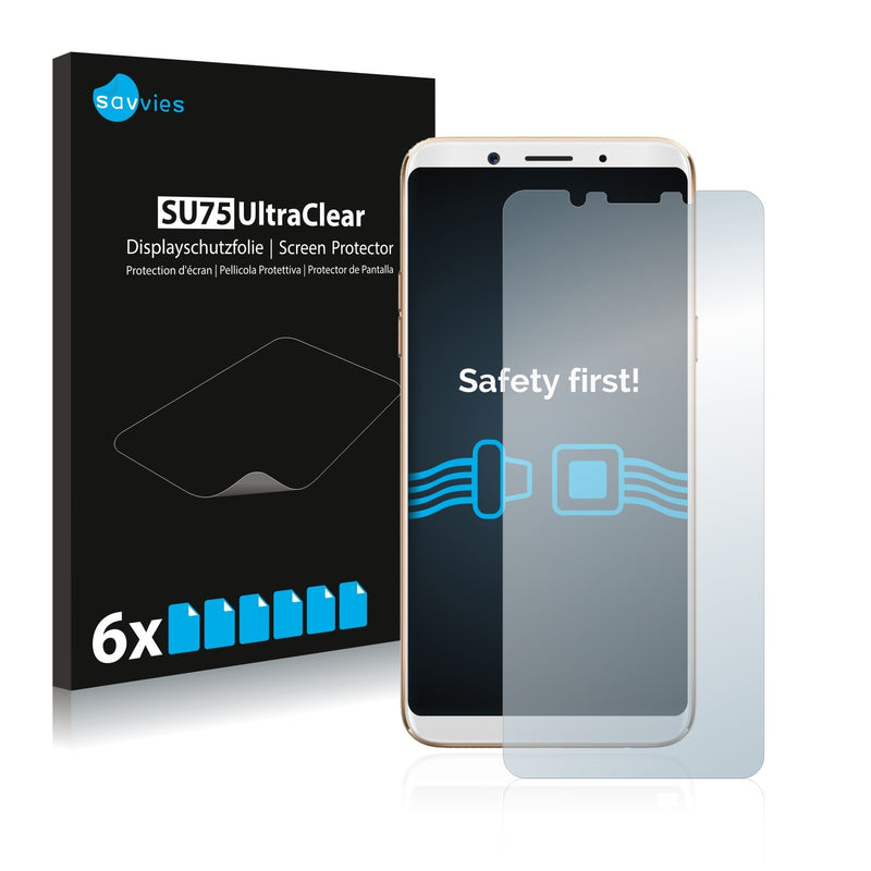 6x Savvies SU75 Screen Protector for Oppo A75