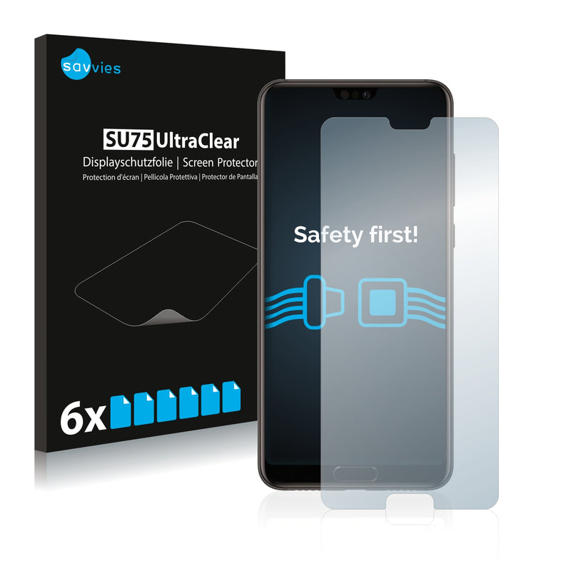 6x Savvies SU75 Screen Protector for Huawei P20