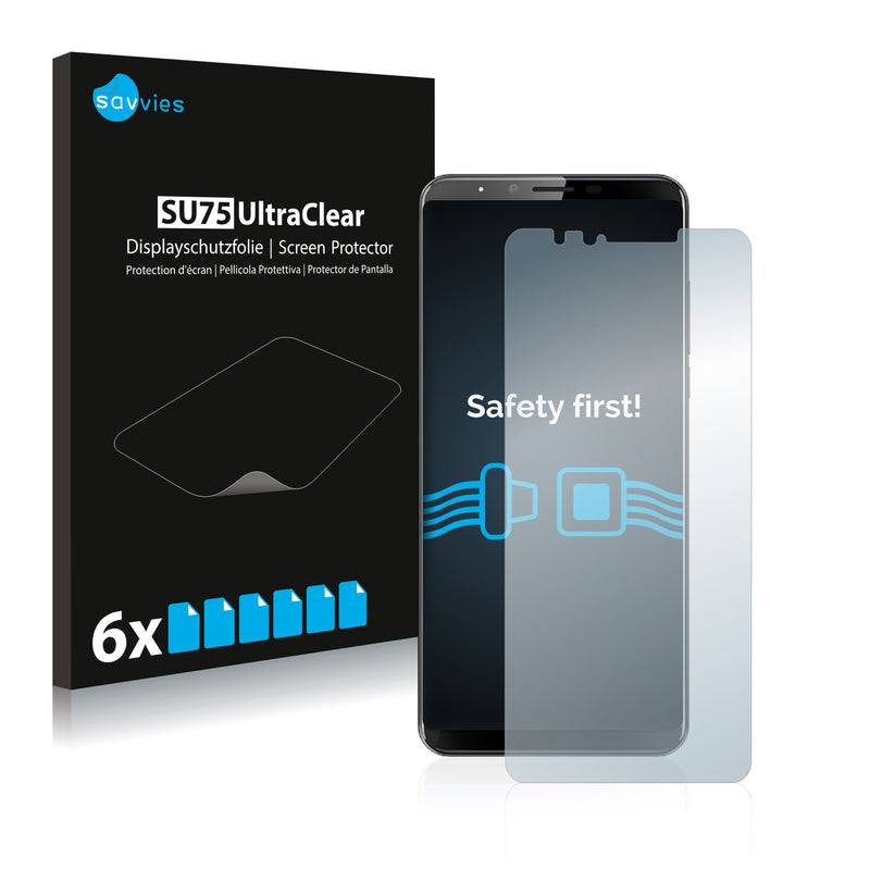 6x Savvies SU75 Screen Protector for Cubot X18 Plus