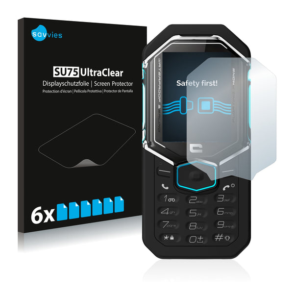 6x Savvies SU75 Screen Protector for Crosscall Shark X3