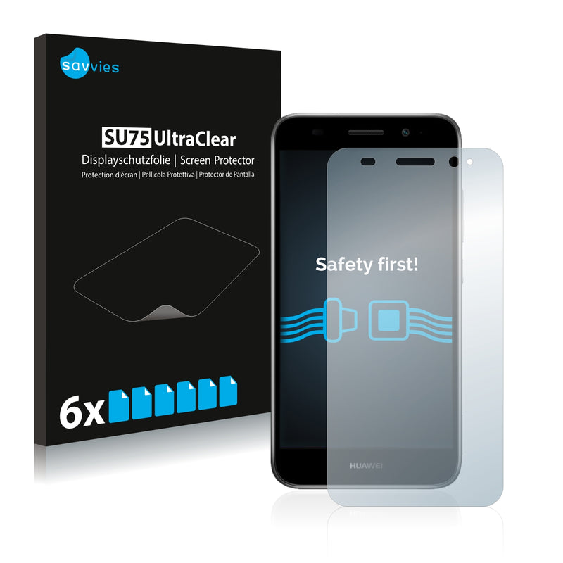 6x Savvies SU75 Screen Protector for Huawei Y3 (2018)