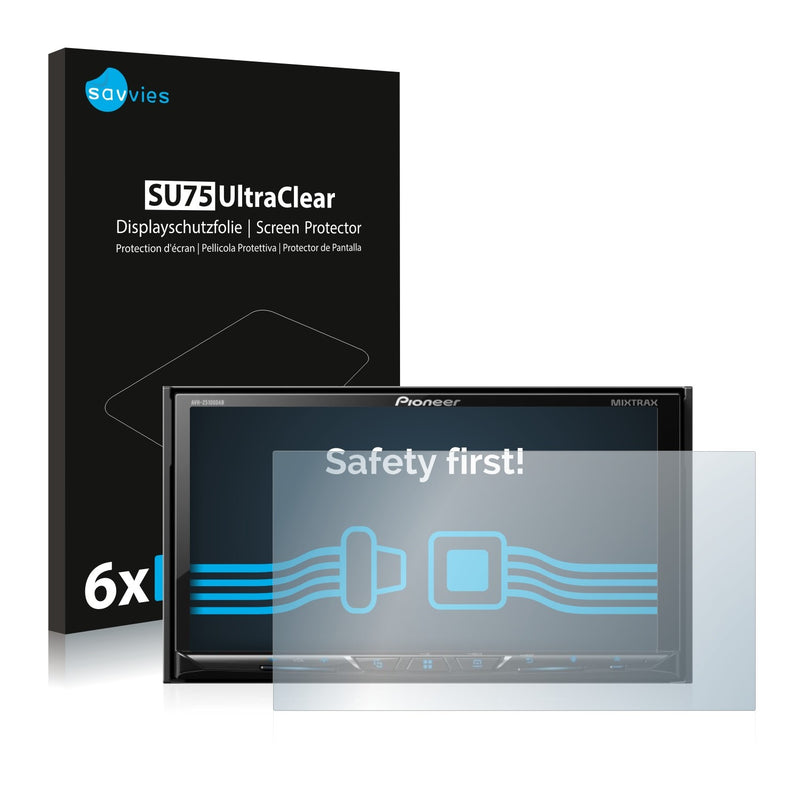 6x Savvies SU75 Screen Protector for Pioneer AVH-Z5100DAB