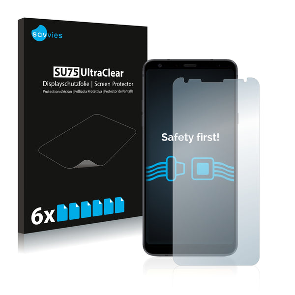 6x Savvies SU75 Screen Protector for LG Q8 2018