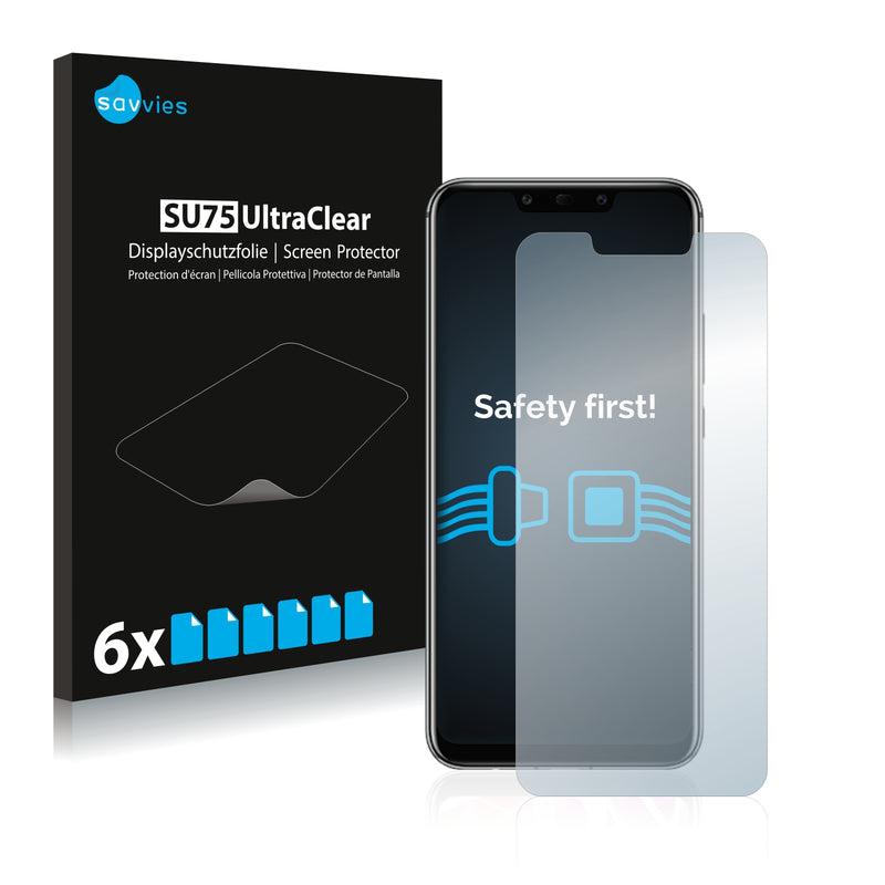 6x Savvies SU75 Screen Protector for Huawei Mate 20 lite