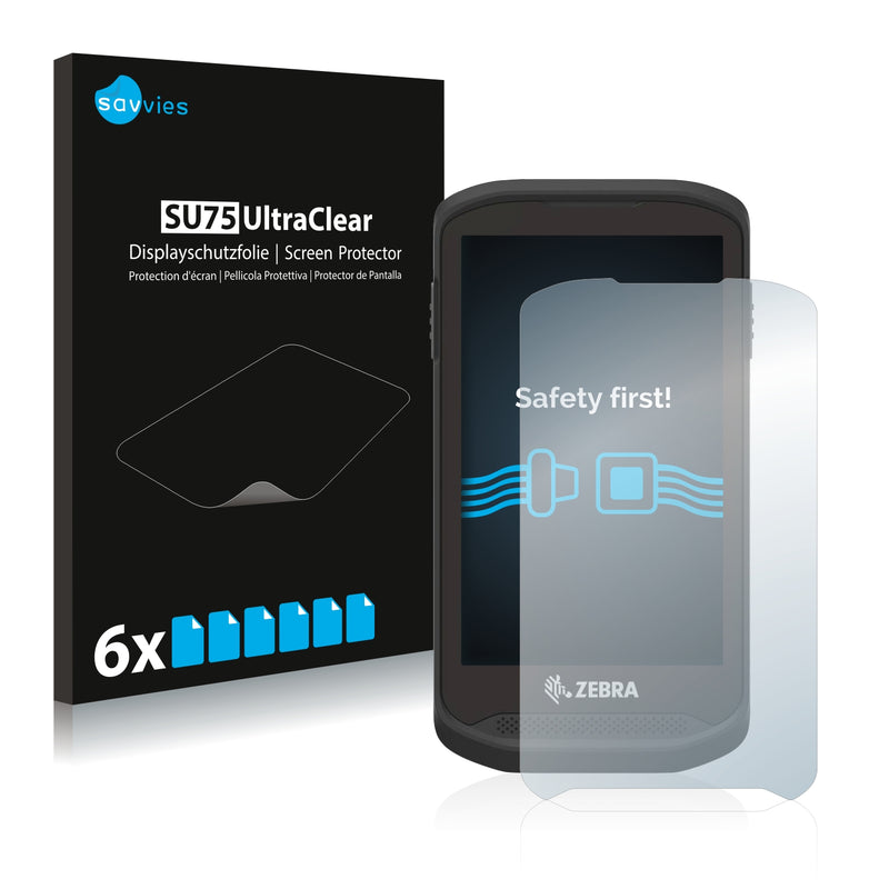 6x Savvies SU75 Screen Protector for Zebra TC25