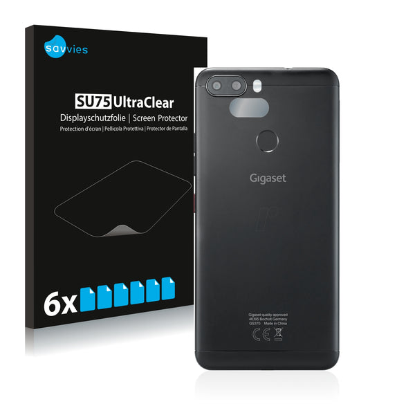 6x Savvies SU75 Screen Protector for Gigaset GS370 Plus (Camera)