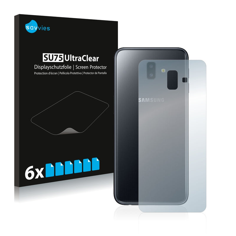 6x Savvies SU75 Screen Protector for Samsung Galaxy J6 Plus (Back)