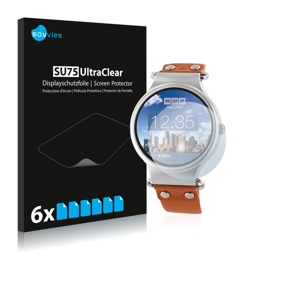 6x Savvies SU75 Screen Protector for Xlyne X-Watch Xeta XW Pro