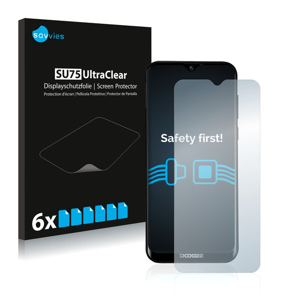 6x Savvies SU75 Screen Protector for Doogee Y8