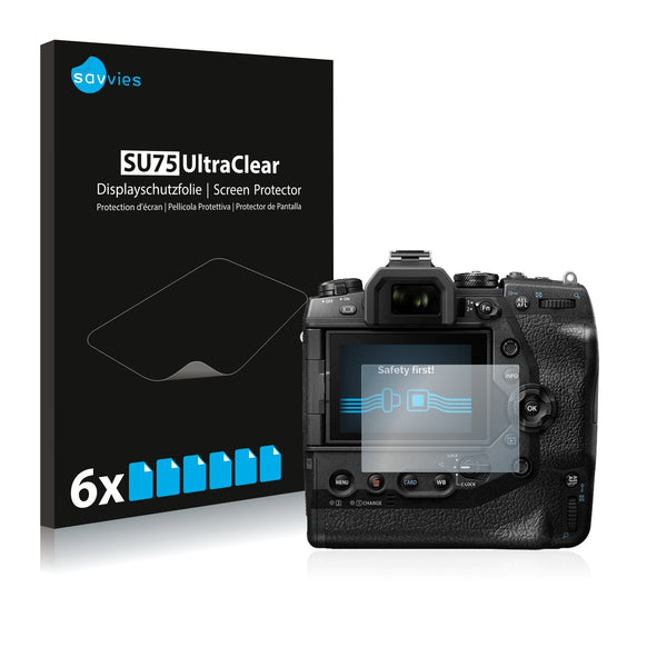 6x Savvies SU75 Screen Protector for Olympus OM-D E-M1X