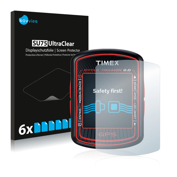 6x Savvies SU75 Screen Protector for Timex Cycle Trainer 2.0